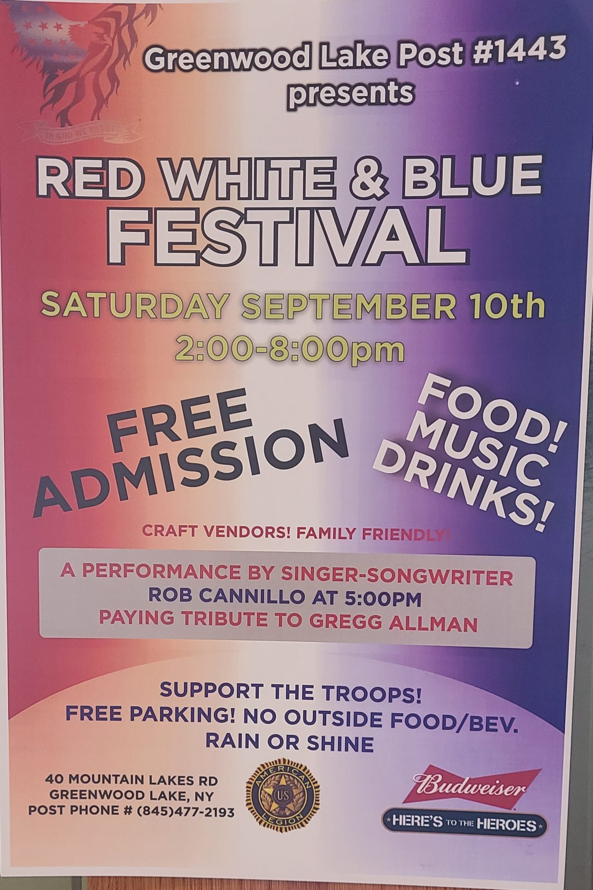 Red, White & Blue Festival – Village of Greenwood Lake, NY